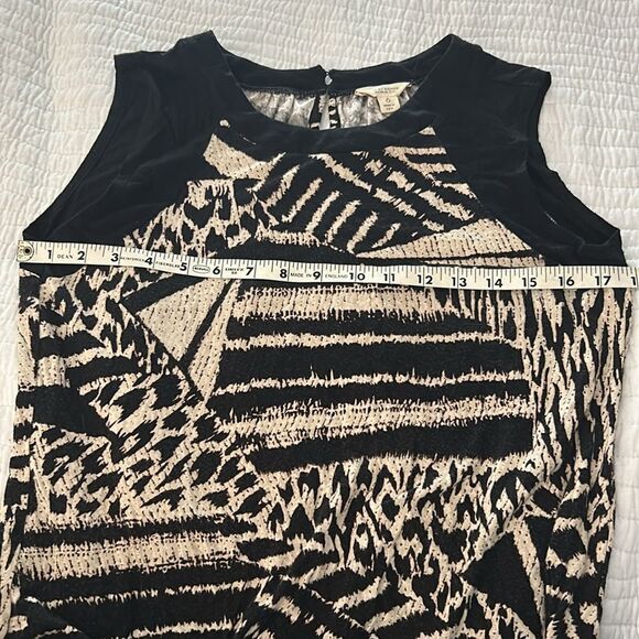 NWT Lucky brand, brown, black and off-white sleeveless tee size small - Picture 3 of 6